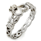 Stainless Steel Celtic Eternity Claddagh Ring