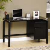 Lake Point Computer Desk with Glass