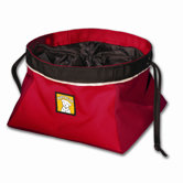 Quencher Cinch Top� Portable Outdoor Dog Food Bowl in Red Currant