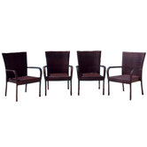Outdoor Wicker Bar Chair (Set of 4)
