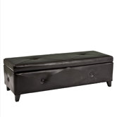 Fillmore Tufted Leather Storage Ottoman