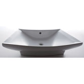 Porcelain Bathroom Sink with Single Hole