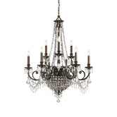 Traditional Classic 12 Light Crystal Candle Chandelier