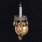 Bohemian Crystal  Wall Sconce with Round Back Plate