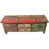 Kommode aus Holz mit 6 Schubladen