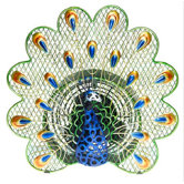 Peacock Figurine Table Top Fan