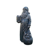Resin Santa with Gift Statue