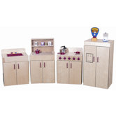 4 Piece Classic Appliances Set with Hutch