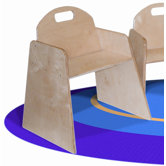Woodie 5" Plywood Classroom Stackable Tot Chair (Set of 2)