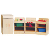 Healthy Kids Four Tot Appliances with Standard Hutch