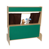 Natural Environment Puppet Theater with Brown Curtains