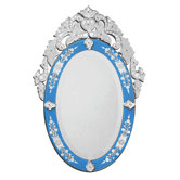 Olympia Venetian Wall Mirror in Blue