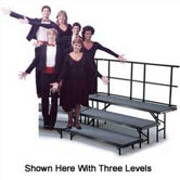 Four-Level Standing Choral Riser with Hardboard Deck