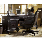 Kingstown Admiralty Credenza Executive Desk with Chair