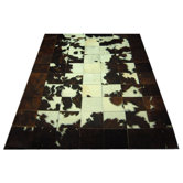 Dark Brown Trim Haired Cowhide Rug