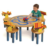 Boys Like Trucks Kids' 5 Piece Table and Chair Set