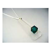 Lightweight Acrylic Sterling Silver Swarovski Crystal Birthstone Necklace