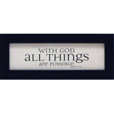With God All Things Are Possible Print Art