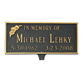 Memorial Plaque with Flower