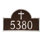 Classic Arch with Rugged Cross Address Plaque