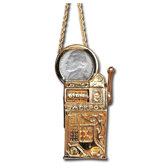 Slot Machine Pin/Pendant with Jefferson Nickel