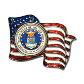 Armed Forces Colorized Quarter Flag Pin