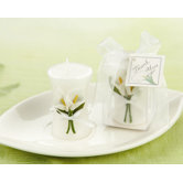 "Calla Lily Elegance" Vase Shaped Candle