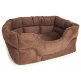 Machine Washable Rectangular Heavy Duty Faux Suede Softee Dog Bed