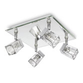 Four Way Bathroom Ceiling Spotlight in Chrome