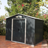Emerald Rosedale Shed in Grey and White