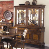 Larkspur China Cabinet in Distressed Burnished Caramel