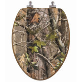 RealTree Camouflage Elongated AP Camouflage on Oak Toilet Seat