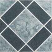 Nexus 12" x 12" Vinyl Tile in Light and Dark Blue Diamond