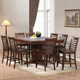 Tiled Counter Height 9 Piece Dining Set