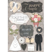 Cardstock Stickers Happy Couple