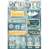 Cardstock Stickers Robots