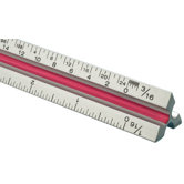 T Series Aluminum Triangular Metric Scale Ruler