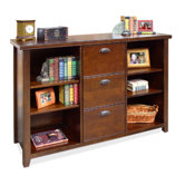 Tribeca Loft 41" H Cherry Three-Drawer File/Bookcase
