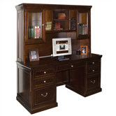 Fulton Computer Credenza with Hutch