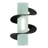 Solune One Light Wall Sconce in Rusty with Double Twist
