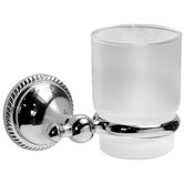 Bathroom Glass Tumbler with Holder