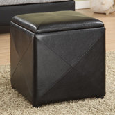 Milano Leatherette Cube Ottoman