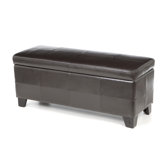 Milano Leatherette Bedroom Storage Ottoman