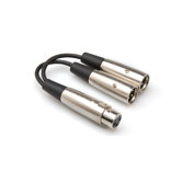 XLR3F to Dual XLR3M Y Cable