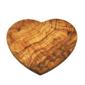 Olive Wood 22cm Heart Shaped Board