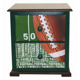 Football 50 yard Line Nightstand
