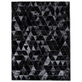 Patchwork Cowhide Kahn Black Rug