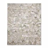 Patchwork Cowhide Kahn Ivory Rug