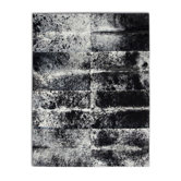 Patchwork Cowhide Oak Grey Freckles Rug