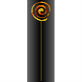 Cosmic Spiral Garden Stake